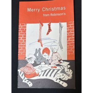 Rare Robinson’s Department Store Christmas Santa Claus Coloring Book 1950s #2